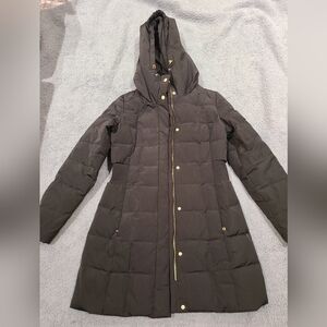 Cole Haan black puffed hooded down coat, size Small